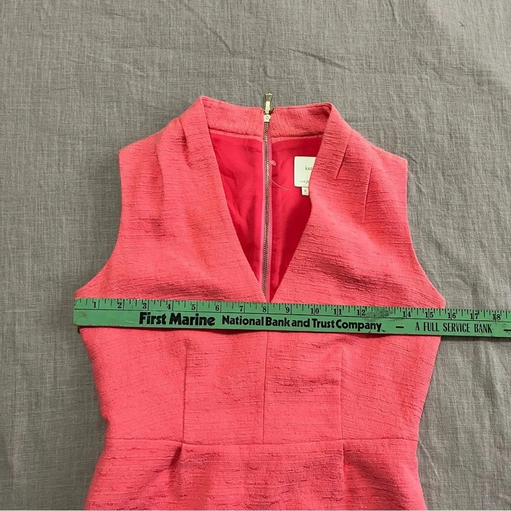Kate Spade New York Coral V-Neck Sheath Dress Gwendolyn Spring Sundress Size 0